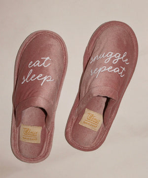 Eat sleep snuggle repeat slipper