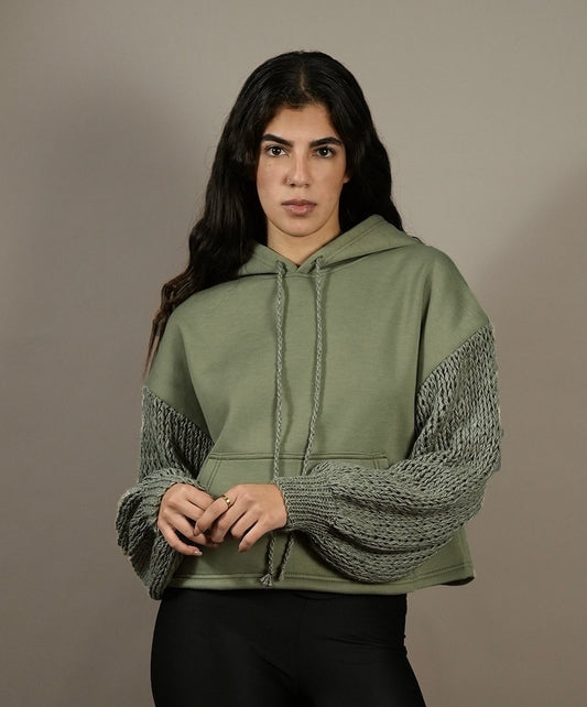 Mint Knit Hoodie