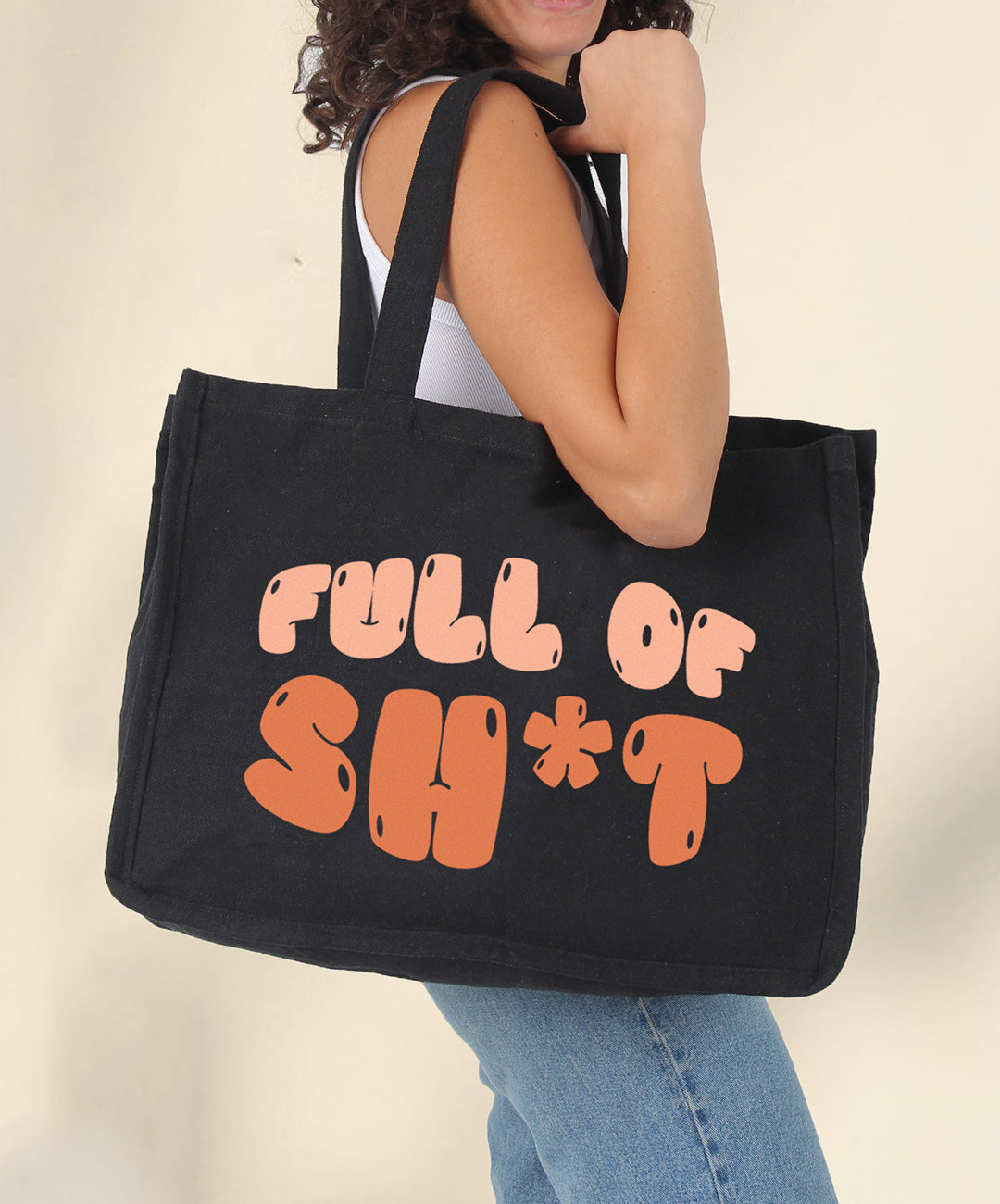 Full of Sh*t Tote in black