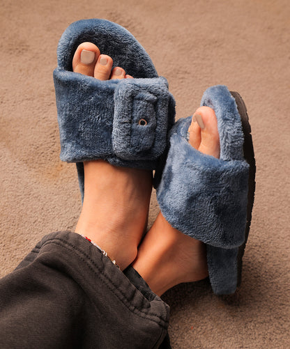 Blue Buckle Slipper