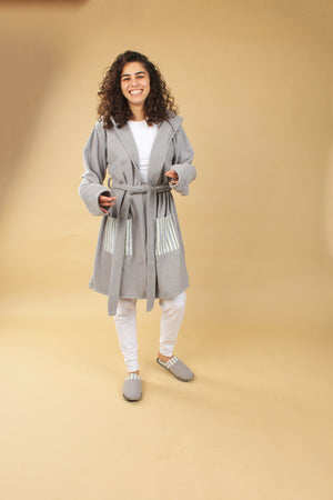 Grey Unisex Robe